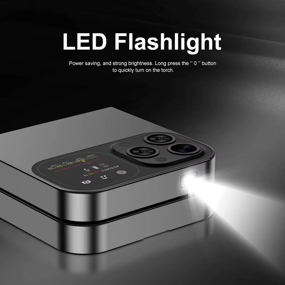 New  Mini Flip Mobile Phone Dual SIM Card 2G GSM 2.0 Inch Screen Speed Dial Magic Voice Torch FM Blacklist Small Flip Phone