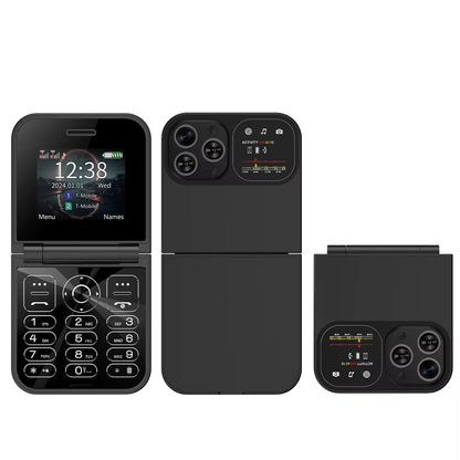 New  Mini Flip Mobile Phone Dual SIM Card 2G GSM 2.0 Inch Screen Speed Dial Magic Voice Torch FM Blacklist Small Flip Phone