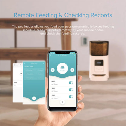 6L Smart WiFi Automatic Pet Feeder with APP Timer for Cats and Dogs