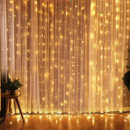 Christmas Lights Curtain Garland - Elegant Holiday Decor for Home, 2025 Christmas Ornament, Navidad Gifts, Fairy Lights Festoon for New Year Celebrations